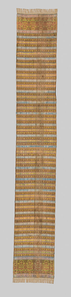 Sash, Silk and metal thread, Russian or Polish