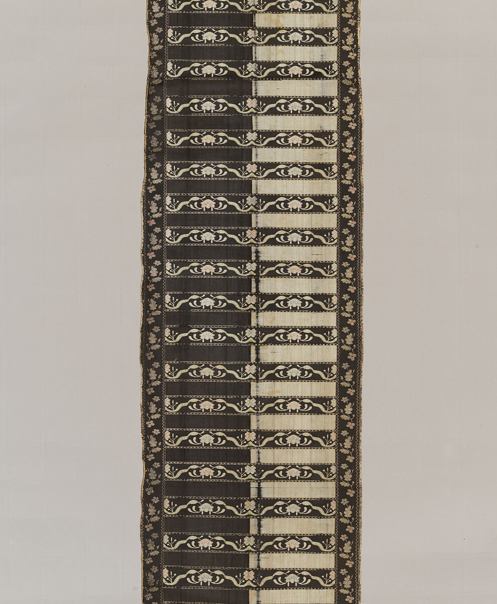 Sash, Manufactured by François Selimand (1778–1789), Silk and metal thread, Polish, Kobylka