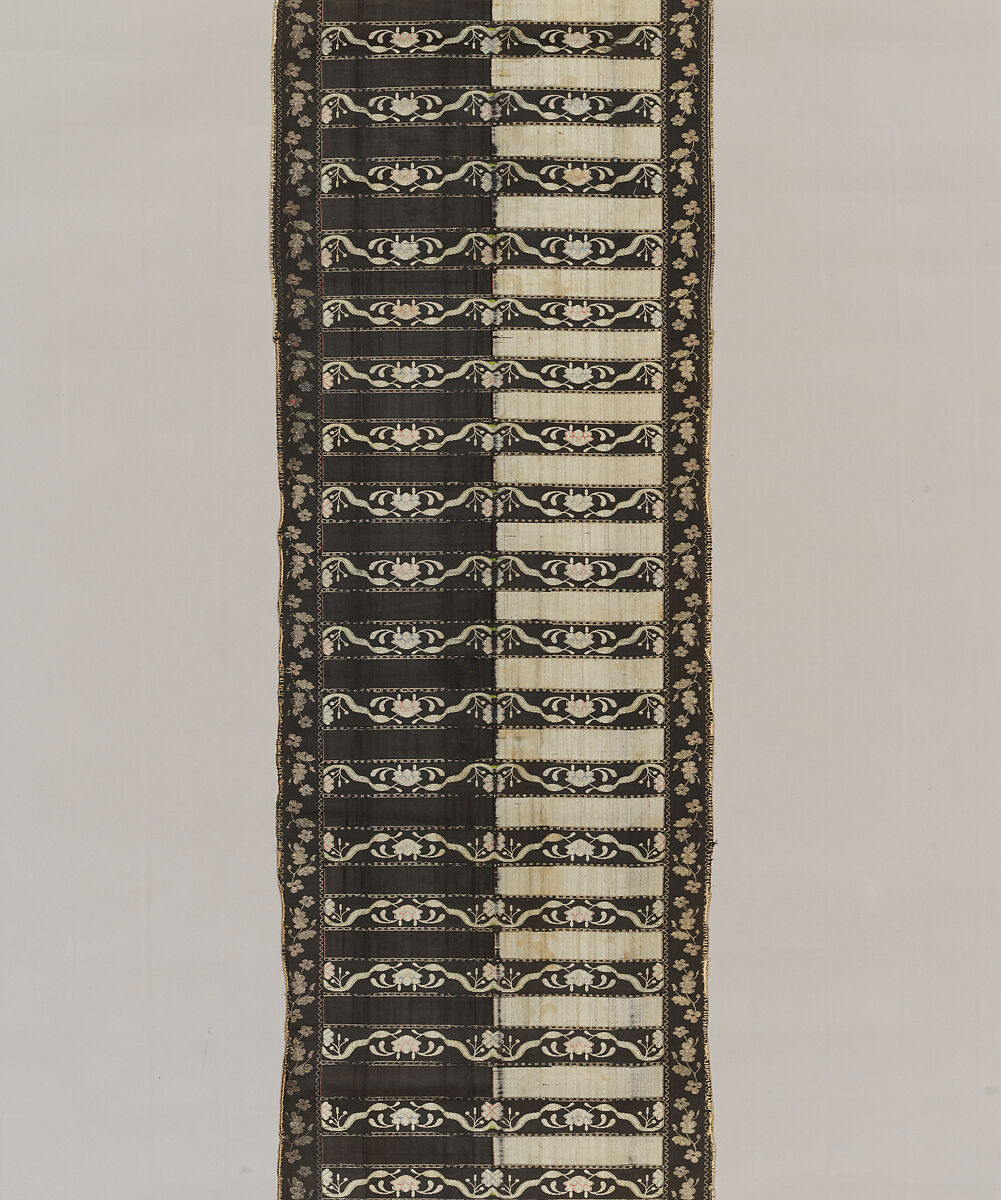 Sash, Manufactured by François Selimand (1778–1789), Silk and metal thread, Polish, Kobylka