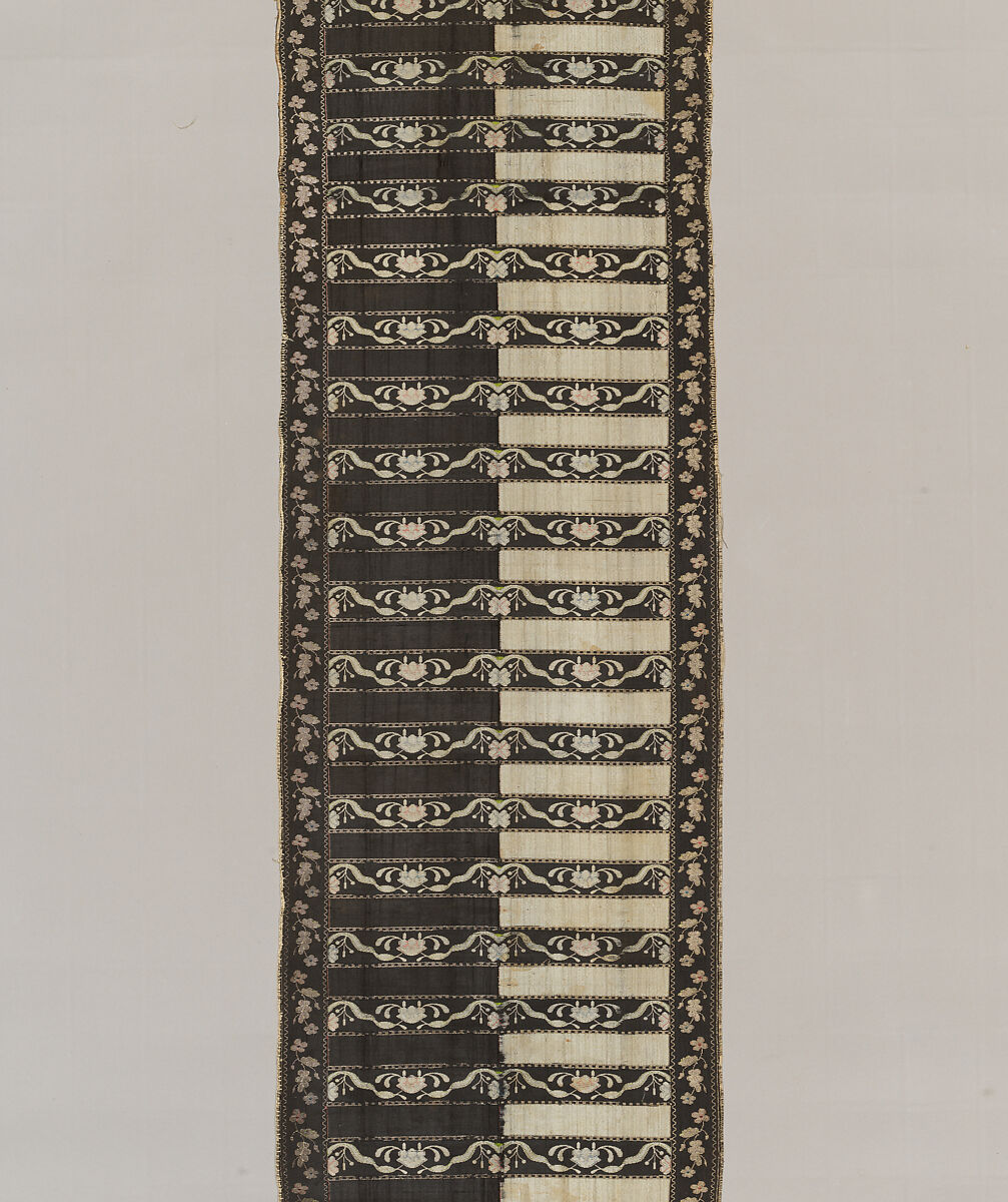 Sash, Manufactured by François Selimand (1778–1789), Silk and metal thread, Polish, Kobylka