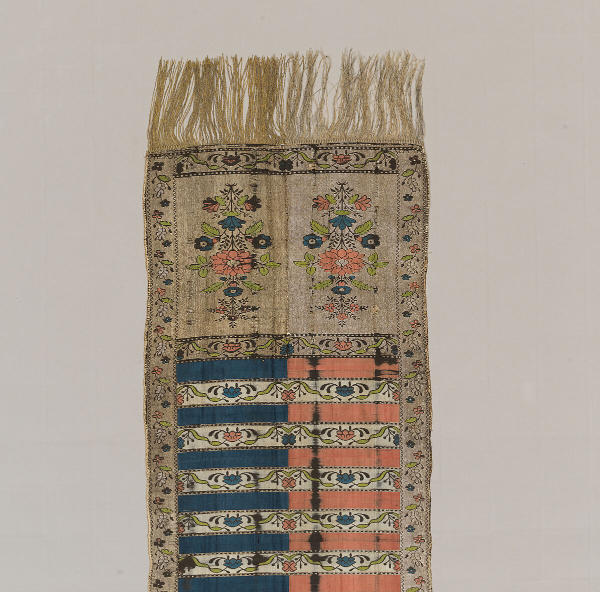 Sash, Manufactured by François Selimand (1778–1789), Silk and metal thread, Polish, Kobylka