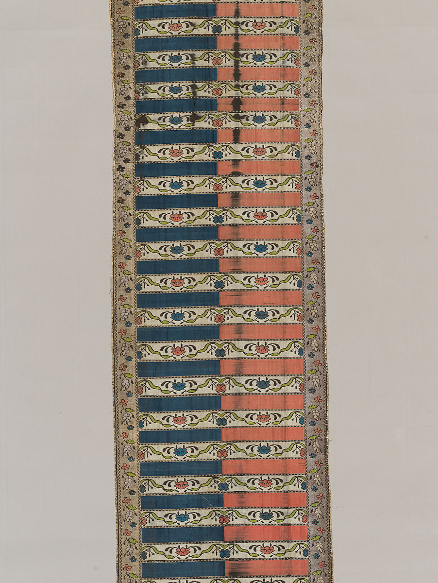 Sash, Manufactured by François Selimand (1778–1789), Silk and metal thread, Polish, Kobylka