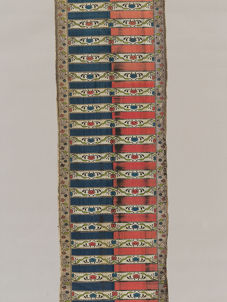 Sash, Manufactured by François Selimand (1778–1789), Silk and metal thread, Polish, Kobylka