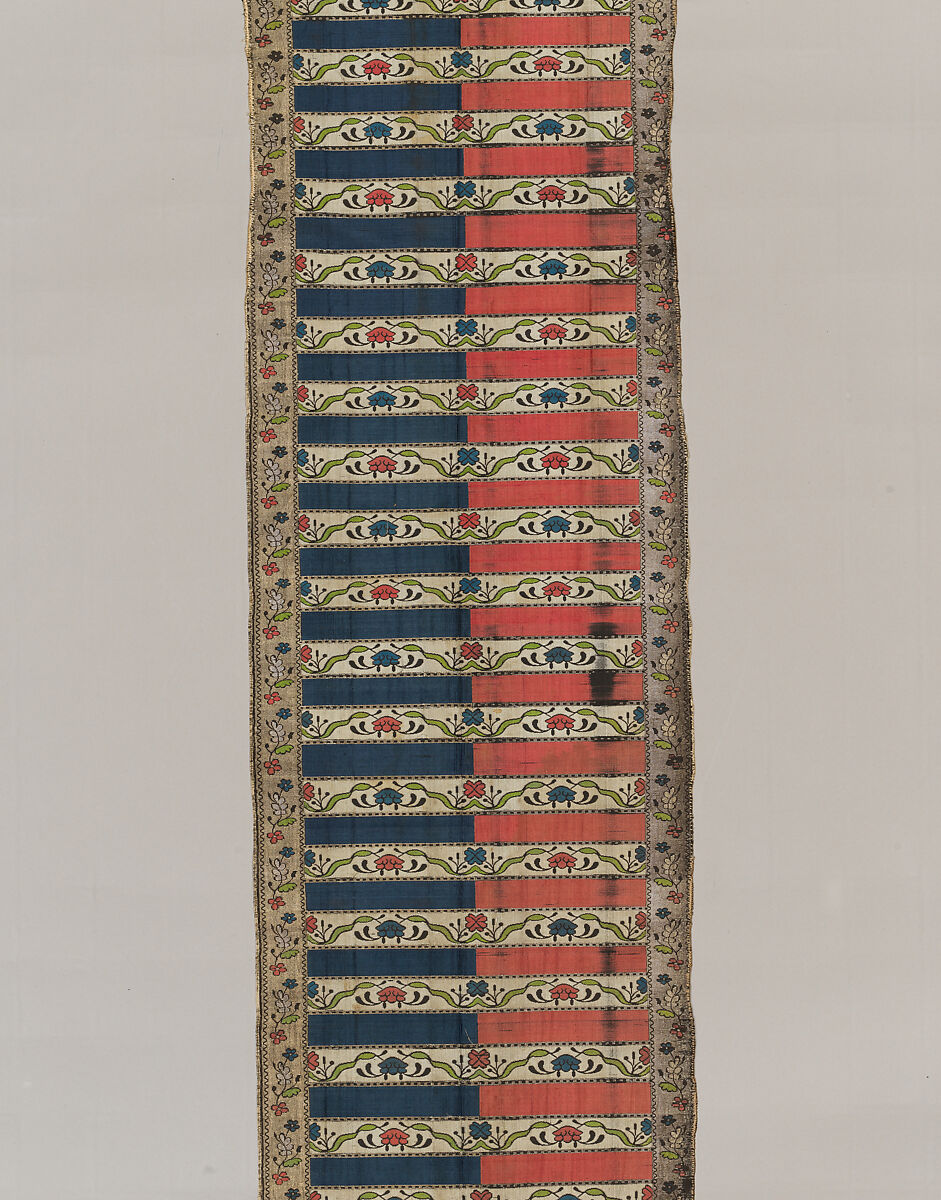Sash, Manufactured by François Selimand (1778–1789), Silk and metal thread, Polish, Kobylka