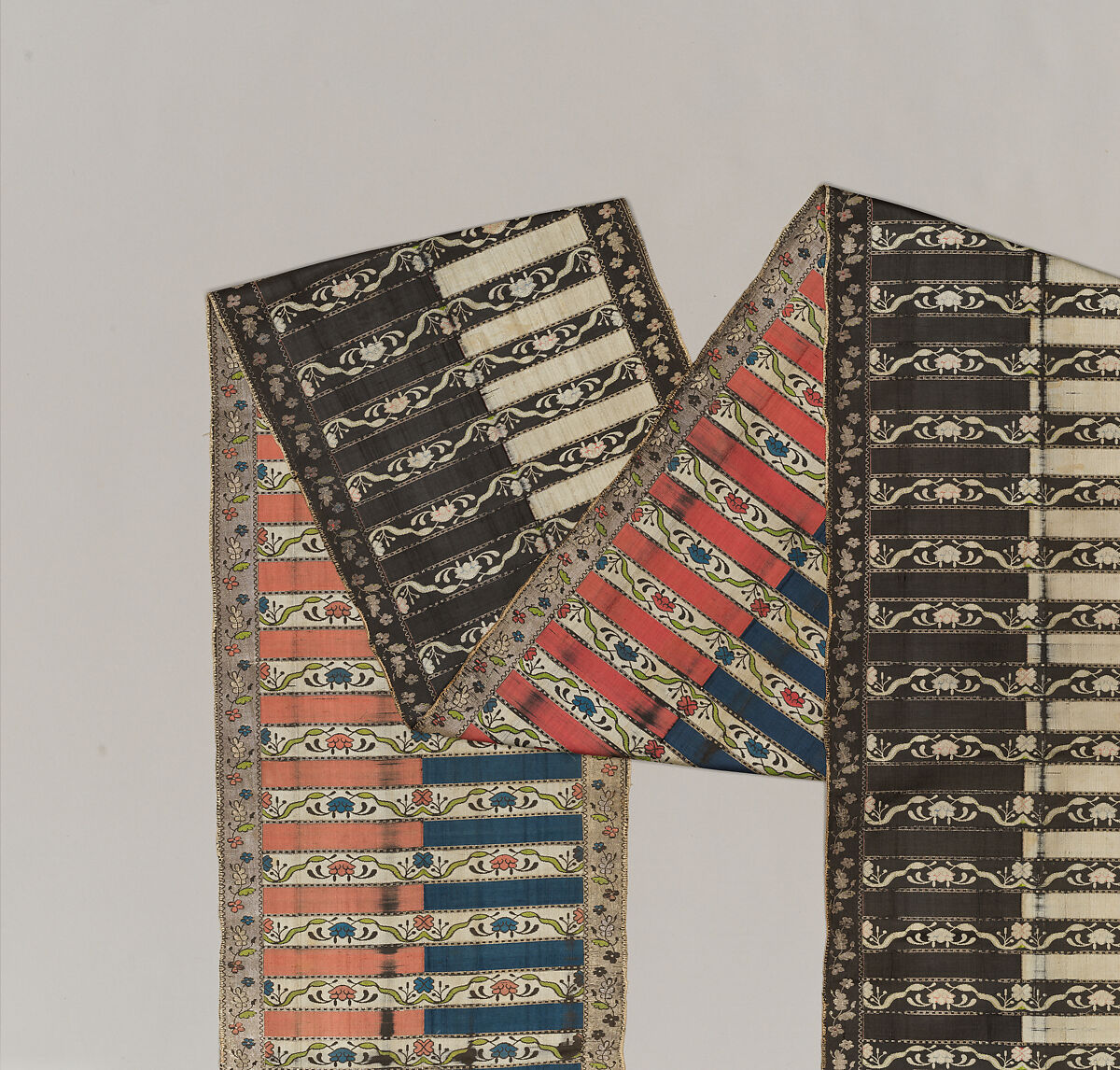 Sash, Manufactured by François Selimand (1778–1789), Silk and metal thread, Polish, Kobylka