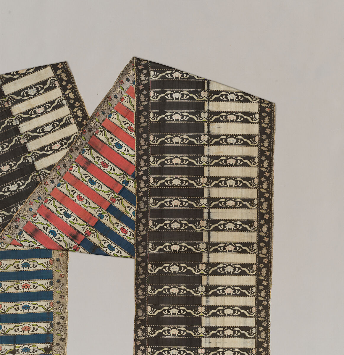Sash, Manufactured by François Selimand (1778–1789), Silk and metal thread, Polish, Kobylka