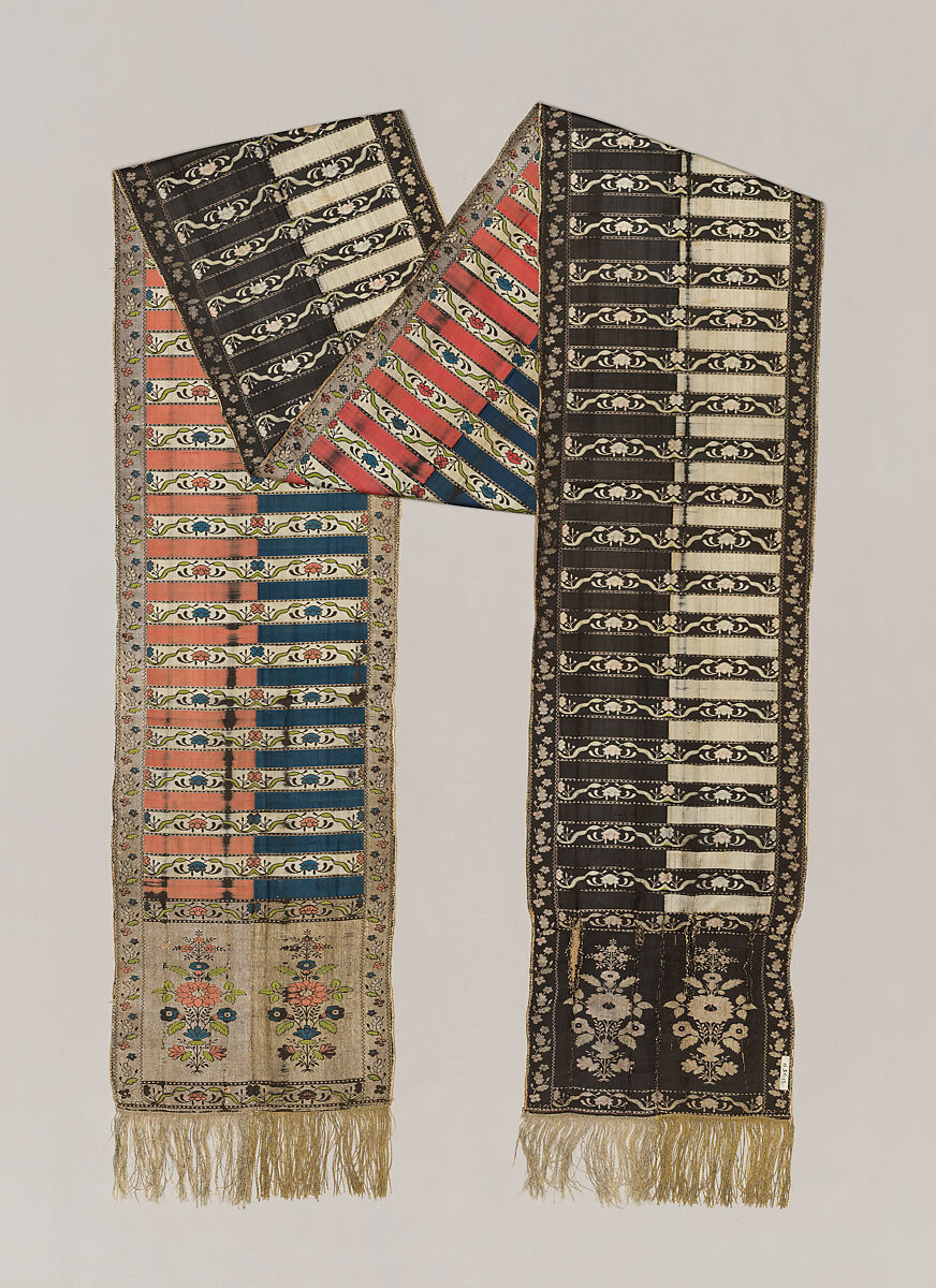 Sash, Manufactured by François Selimand (1778–1789), Silk and metal thread, Polish, Kobylka