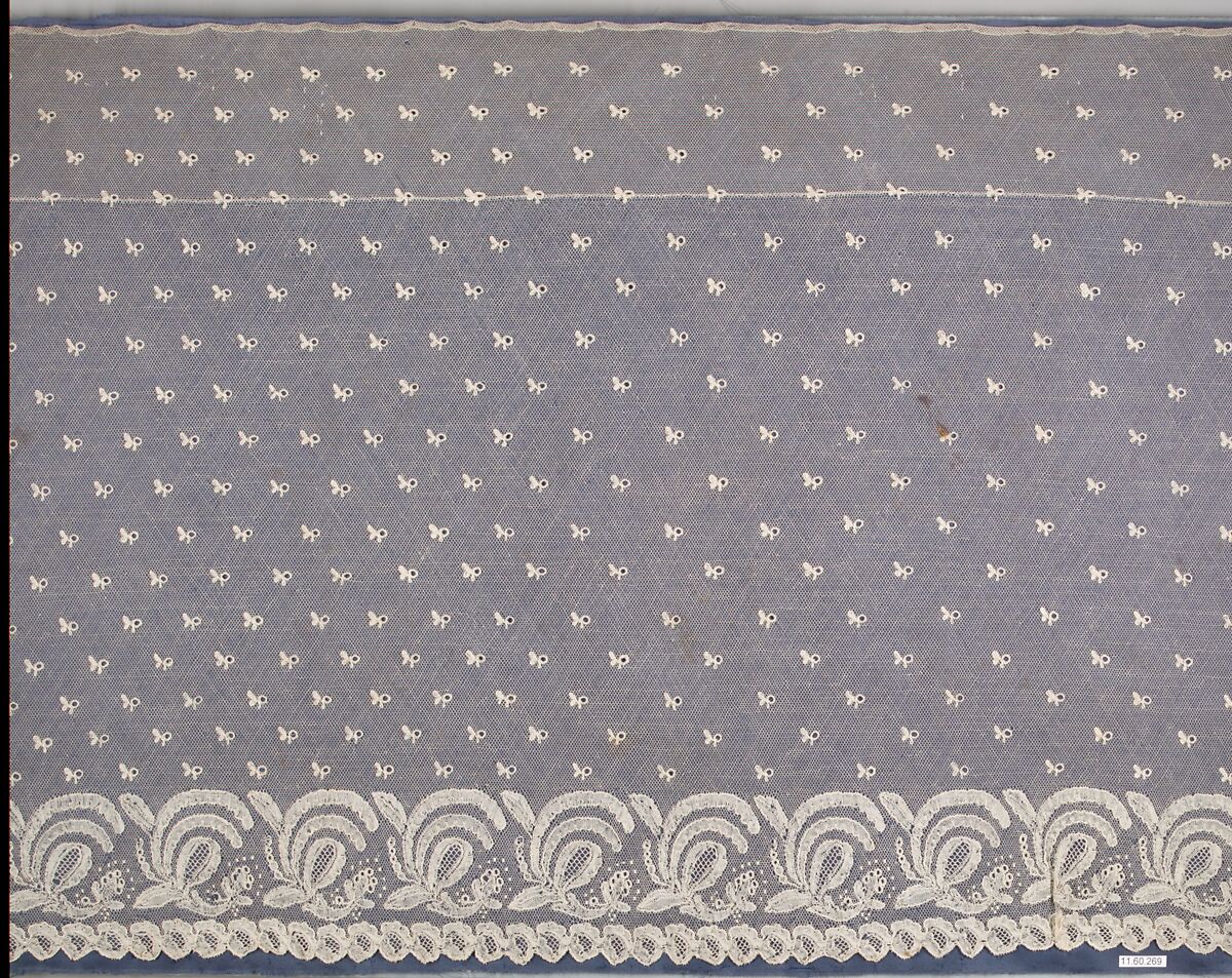 Veil, Bobbin lace, British, Buckinghamshire 