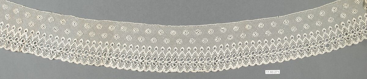 Fragment, Bobbin lace, British, Buckinghamshire