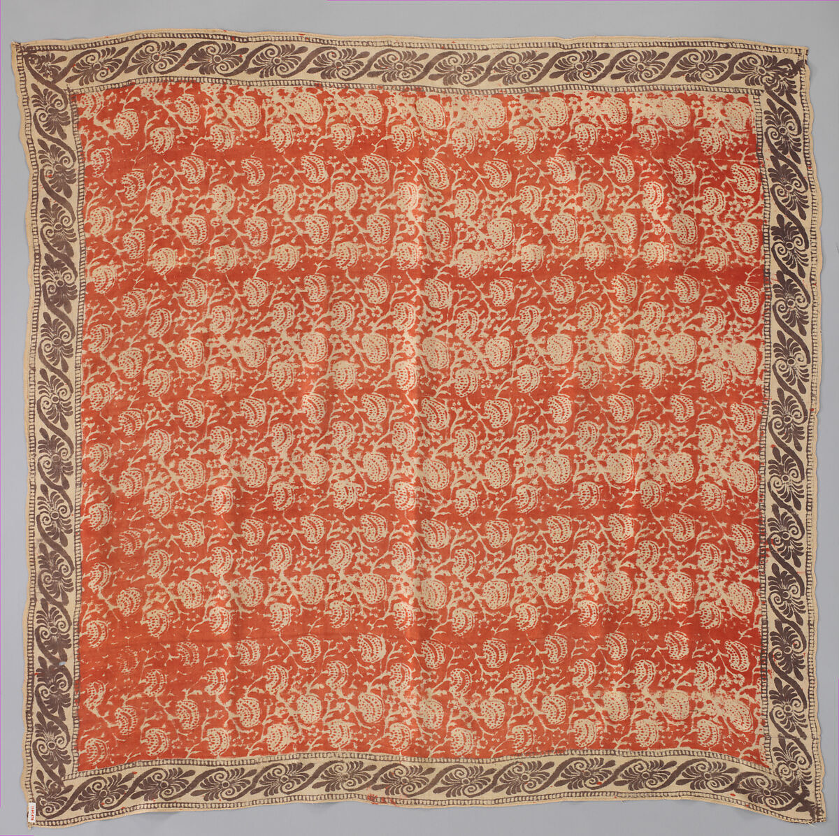 Man's handkerchief, Silk, Indian, for British market