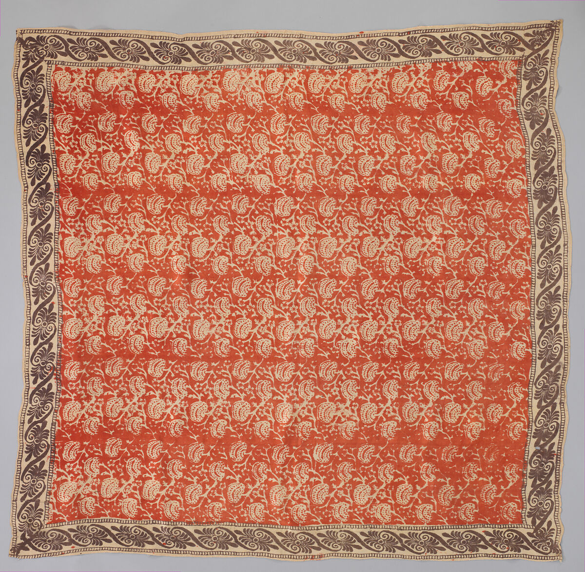 Man's handkerchief, Silk, Indian, for British market 