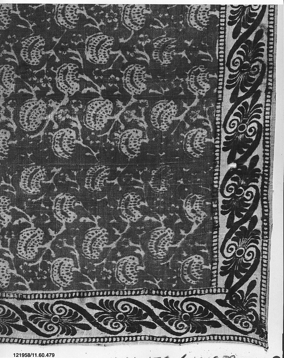 Man's handkerchief, Silk, Indian, for British market