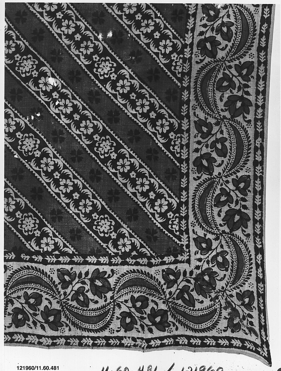 Man's handkerchief, Silk, Indian, for British market