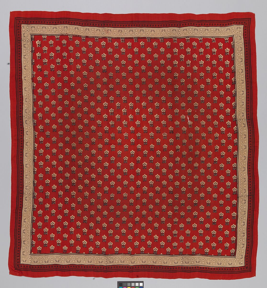 Man's handkerchief, Silk, Indian, for British market 