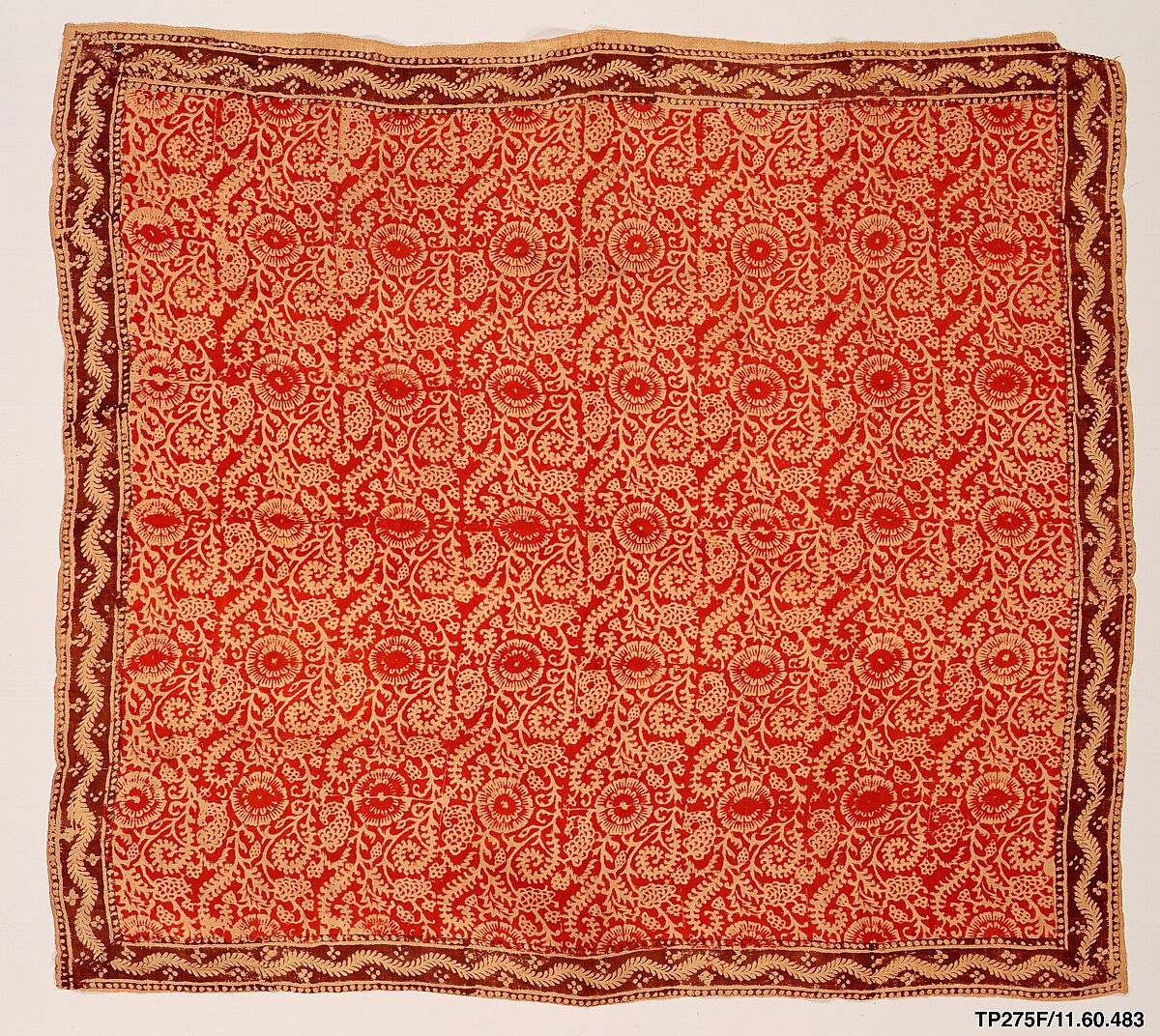 Man's handkerchief, Silk, Indian, for British market