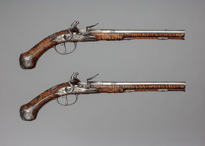 Pair of Flintlock Pistols Made for Christian Ernst, Margrave of Brandenburg-Ansbach-Bayreuth-Kulmbach