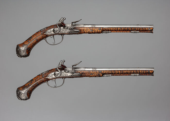 Michele Lorenzoni Repeating Flintlock Pistol Italian Florence