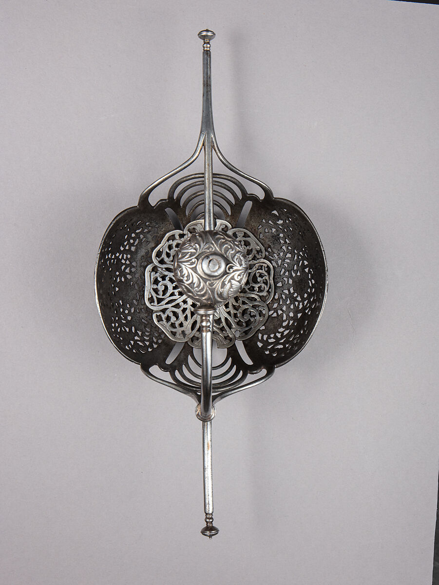 Cup-Hilted Rapier, Johann Bongen (German, Solingen, active 17th century), Steel, iron, wood, hilt, Italian, probably Naples; blade, German, Solingen