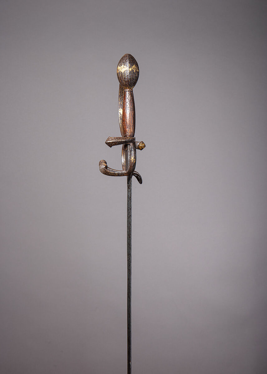 Rapier of Emperor Charles V (1500–1558), Francesco Negroli (Italian, Milan, ca. 1522–1600)  , and his brothers, Steel, gold, silver, wood, Italian, Milan