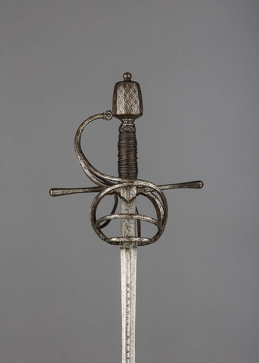 Rapier, Thomas de Aiala (Spanish), Steel, silver, Italian; blade, Spanish 