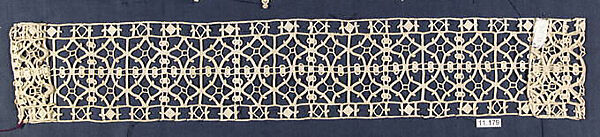 Band, Needle lace, reticello, punto avorio, Italian 