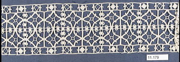 Band, Needle lace, reticello, punto avorio, Italian