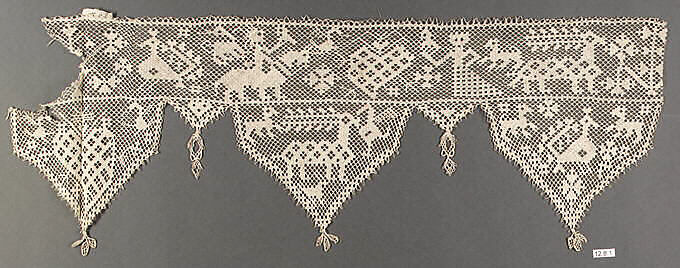 Network, Embroidered net, Italian 