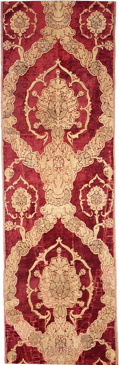 Length of velvet, Silk, metal thread, Italian, Venice