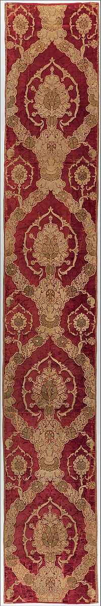 Length of velvet, Silk, metal thread, Italian, Venice 