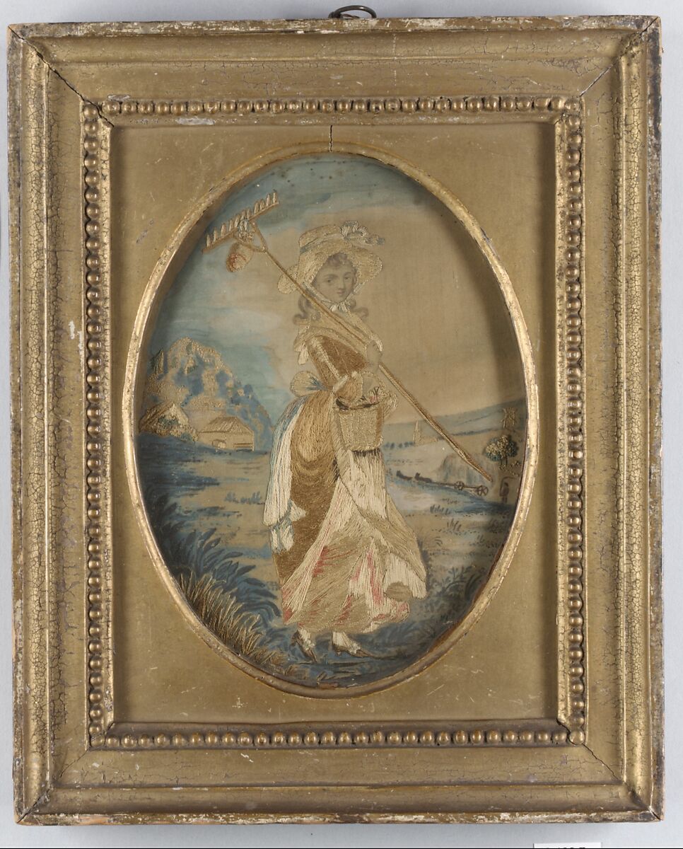 Panel, Silk on silk, British 