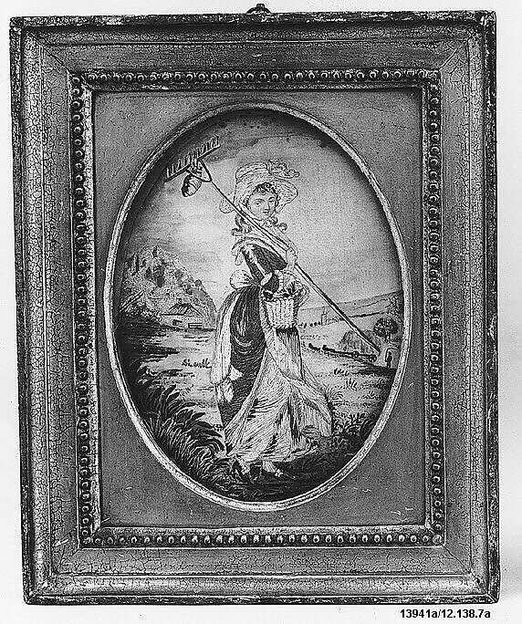 Panel, Silk on silk, British
