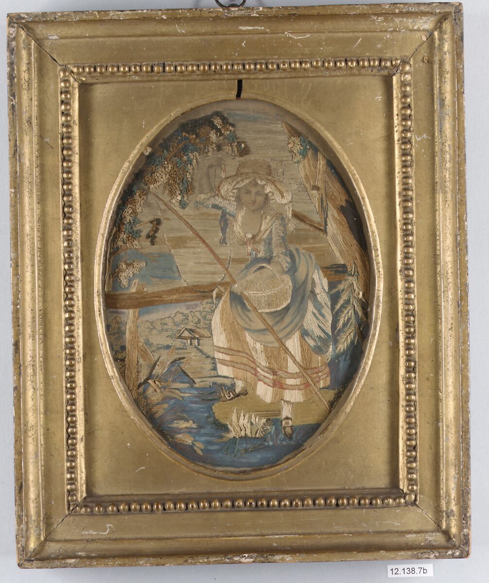 Panel, Silk on silk, British 