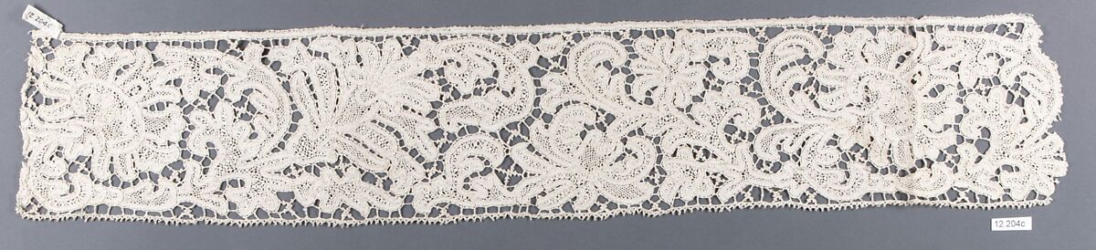 Strip (one of two), Bobbin lace, Italian 