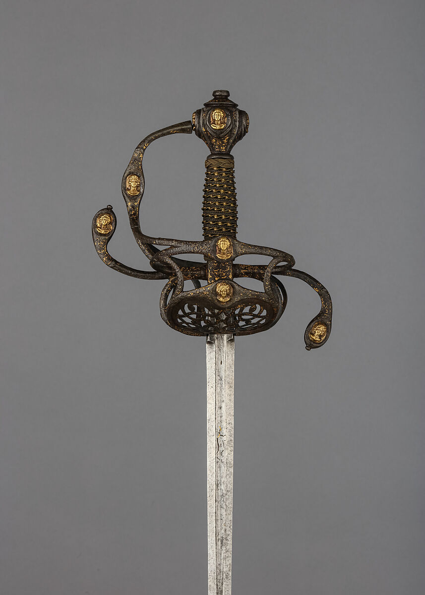 Rapier, Iron, steel, brass copper, Italian 