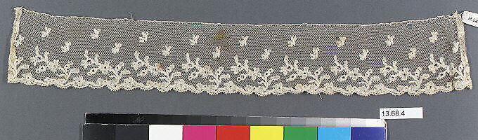 Fragment, Bobbin lace, British, Buckinghamshire 