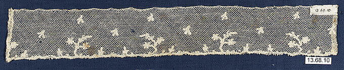 Fragment, Bobbin lace, British, Buckinghamshire 