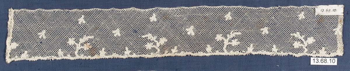 Fragment, Bobbin lace, British, Buckinghamshire