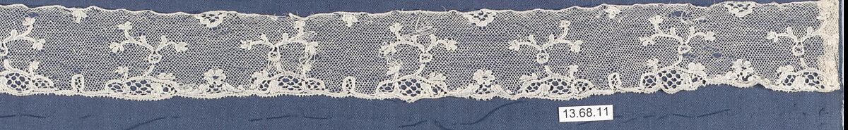 Fragment, Bobbin lace, British, Buckinghamshire