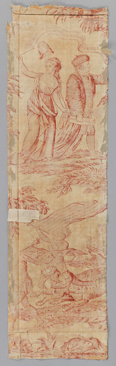 Apotheosis of Franklin, Cotton, linen, British