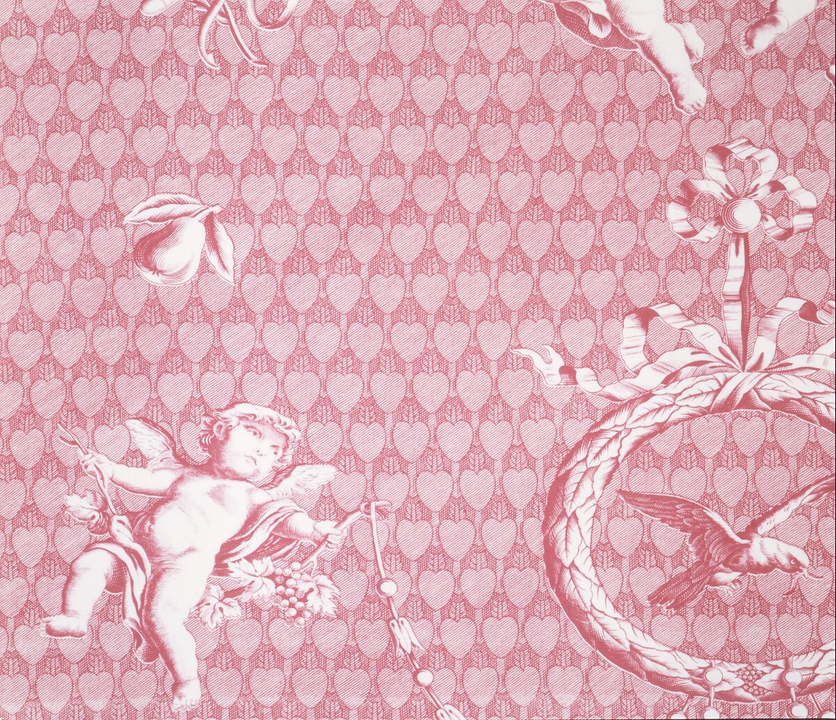 Fragment, Oberkampf Manufactory (French, active 1760–1843), Cotton, French, Jouy-en-Josas