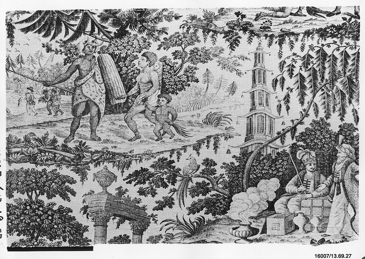 Pictorial print, Cotton, British