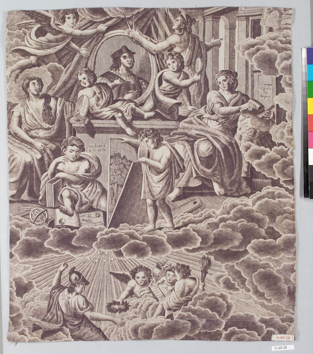 The Fine Arts, Alexandre Buquet (French, 1802–1865), Cotton, French, Rouen