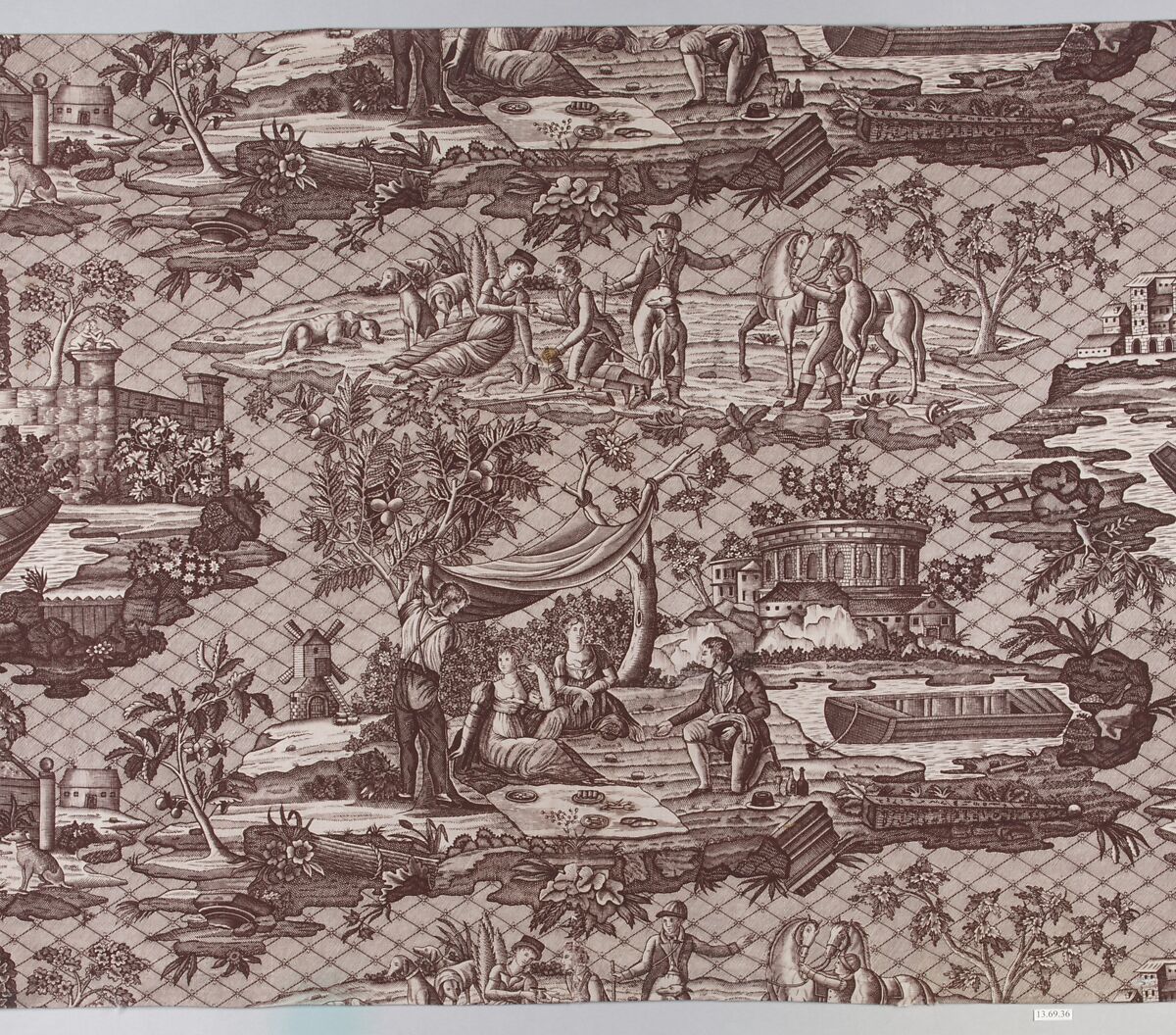 "Pleasures of Summer", Cotton, French, probably Nantes or possibly Rouen