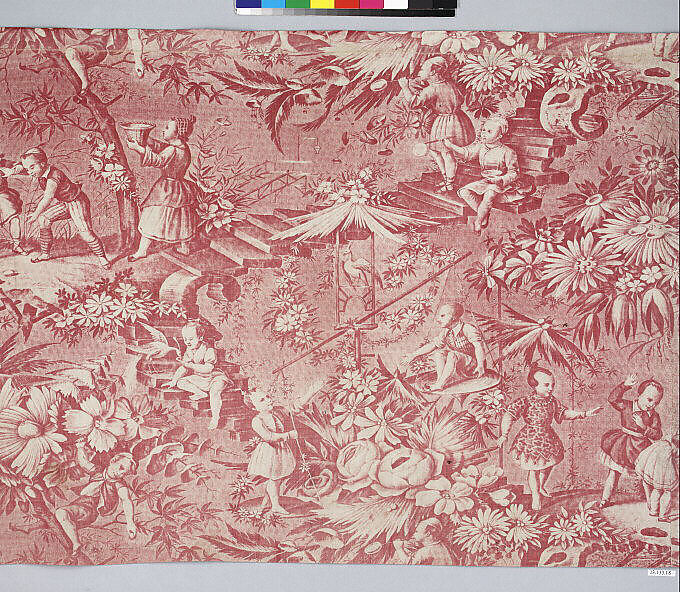 Pictorial print, Cotton, French, Alsace 