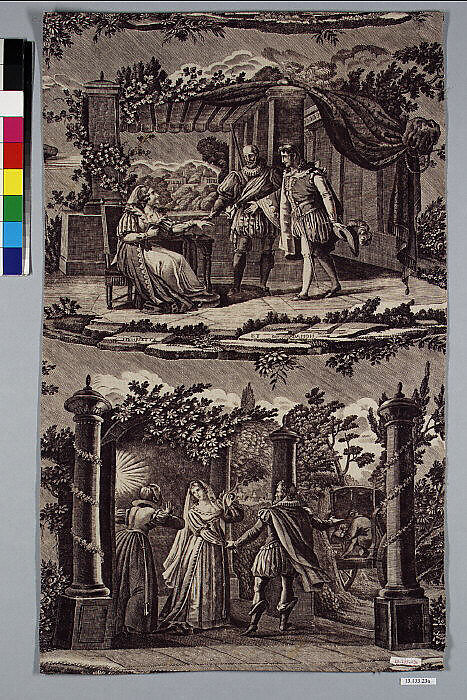 Henriette et Damon, Cotton, French, Nantes or Rouen 