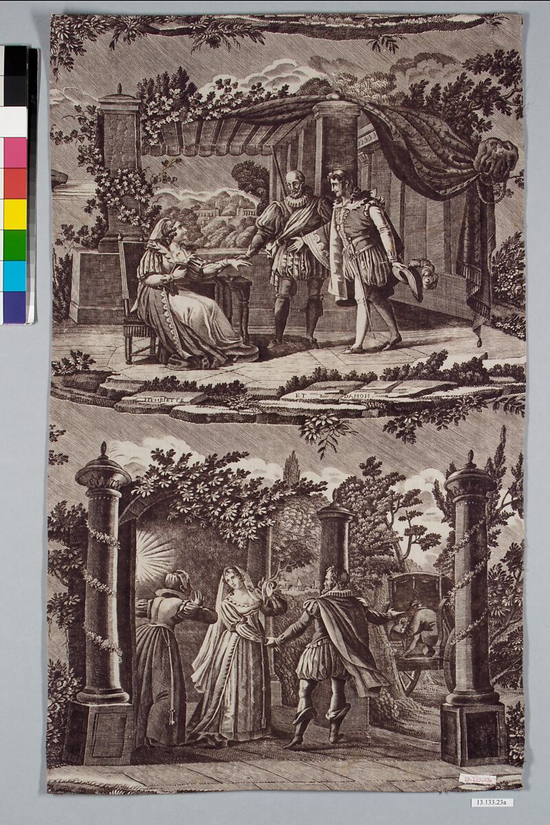 Henriette et Damon, Cotton, French, Nantes or Rouen