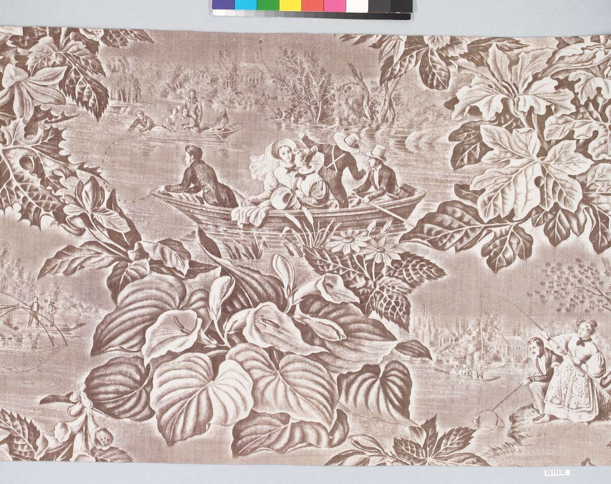 Pictorial print, Cotton, French, Alsace