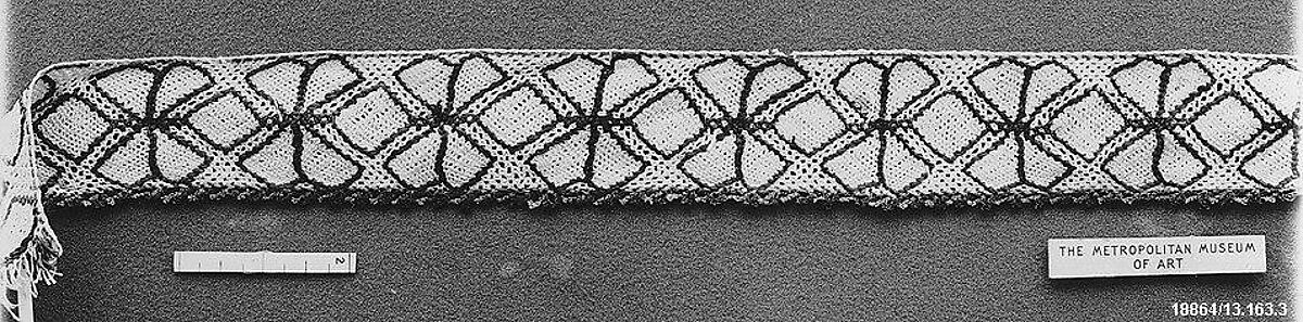 Fragment, Linen and silk, bobbin lace, Greek 