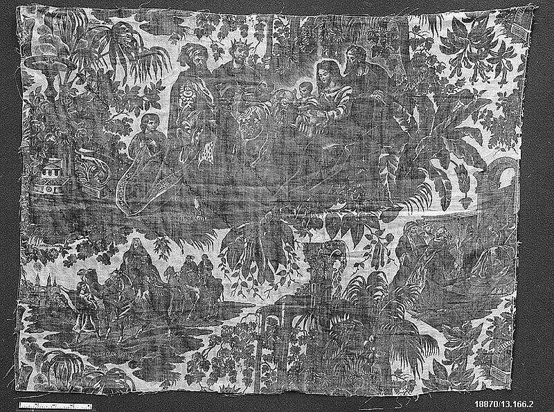 Adoration of the Magi, Designed by Alfred Buquet (French, 1833–1867), Cotton, French, Rouen 