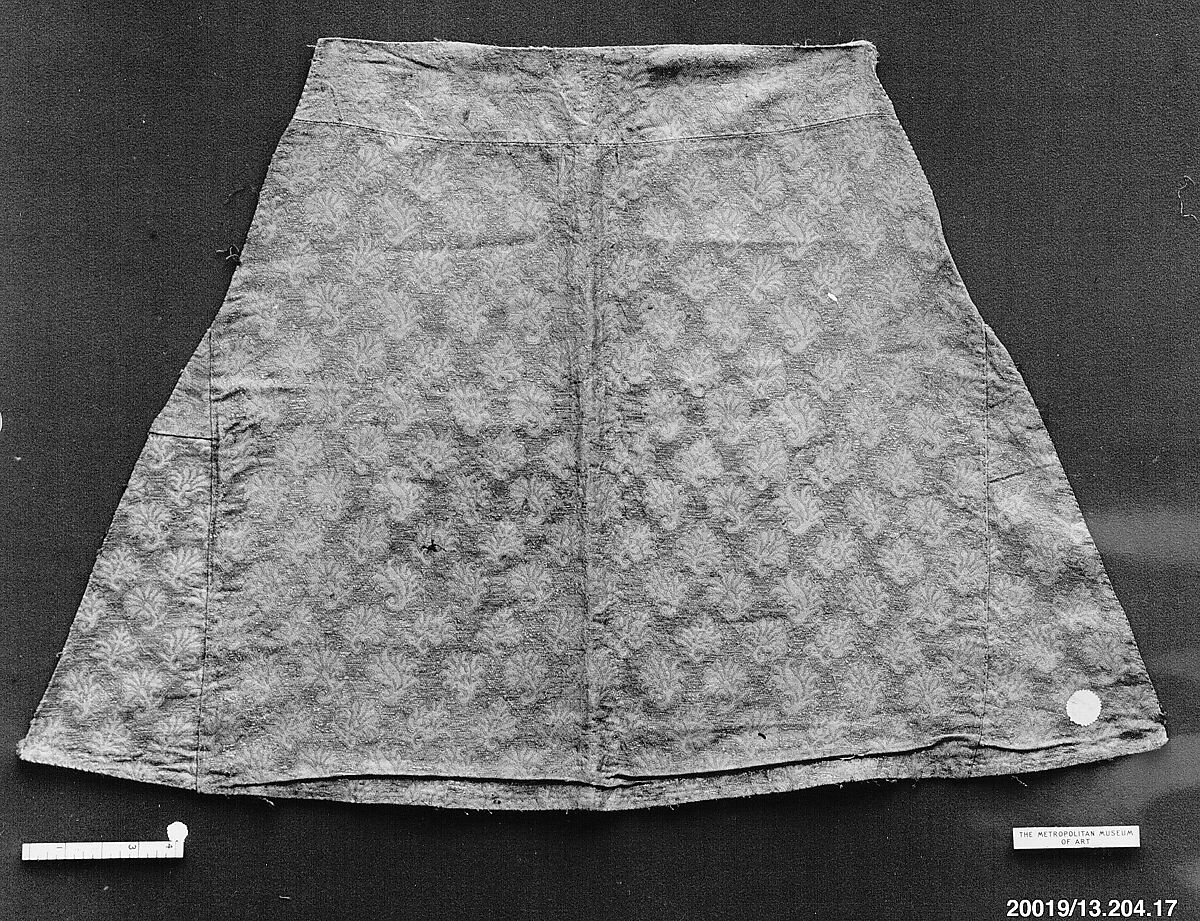 Piece, Silk and metal thread, Italian 